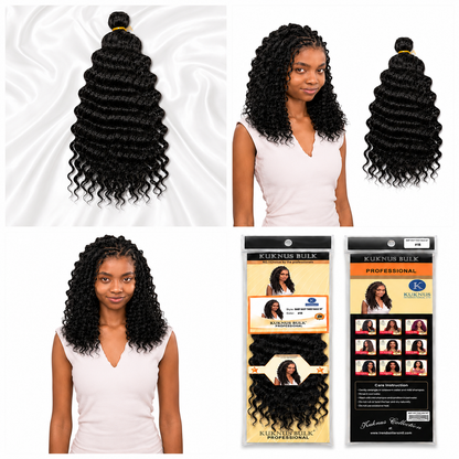Kuknus Baby Deep Twist Bulk Synthetic Braids Hair 14"