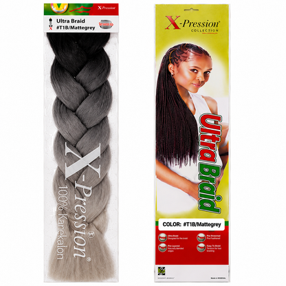 X-Pression Ultra Braids Non-Stretched Kanekalon Braiding Hair 82"