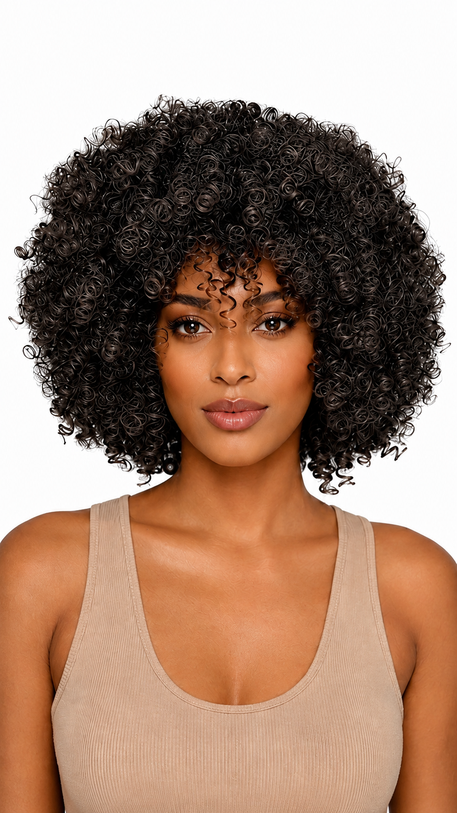 Black Angle Dita - Synthetic Short Spiral Curly Hair Wig