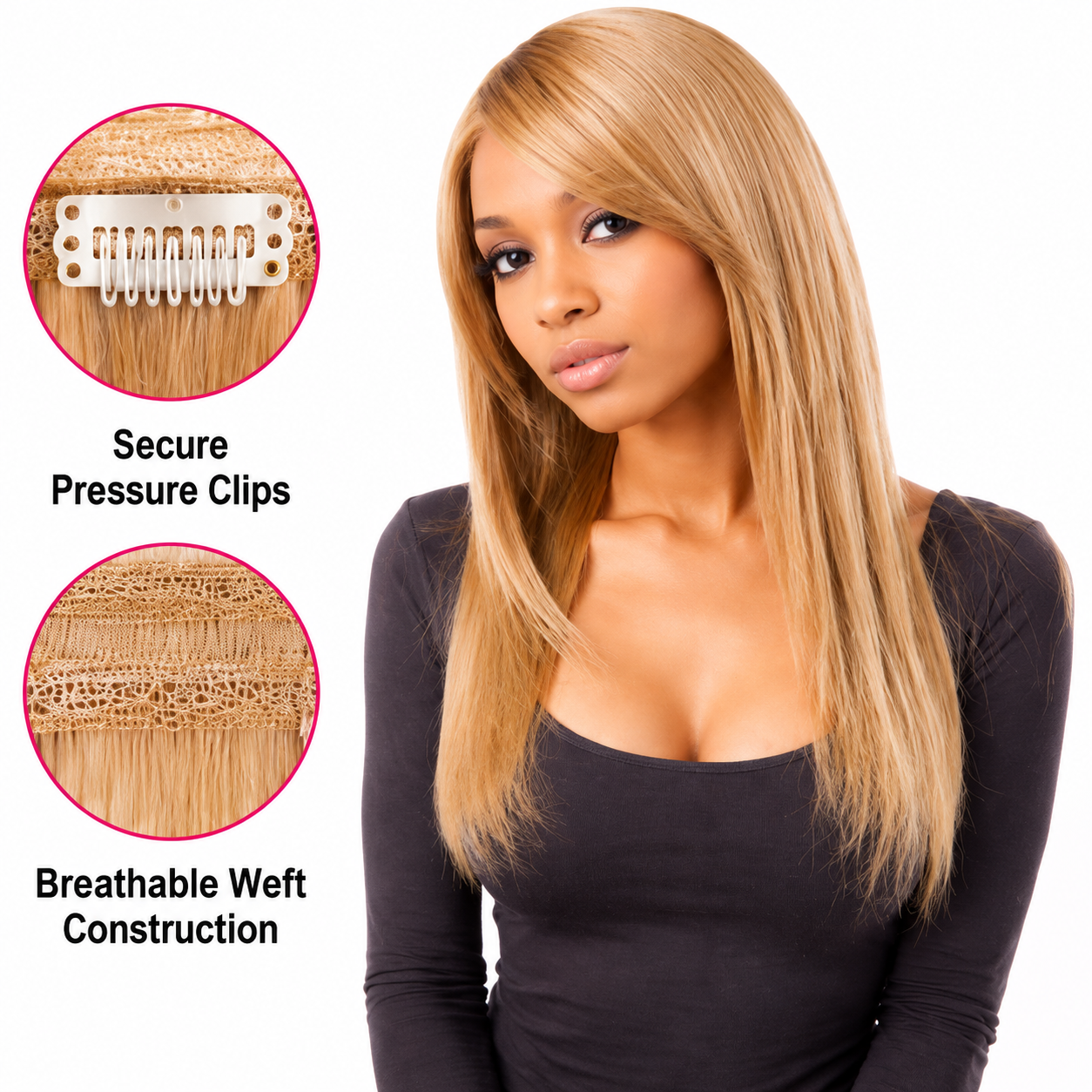Sleek Fashion Idol 101 Synthetic Clip-In Hair Extensions 18"