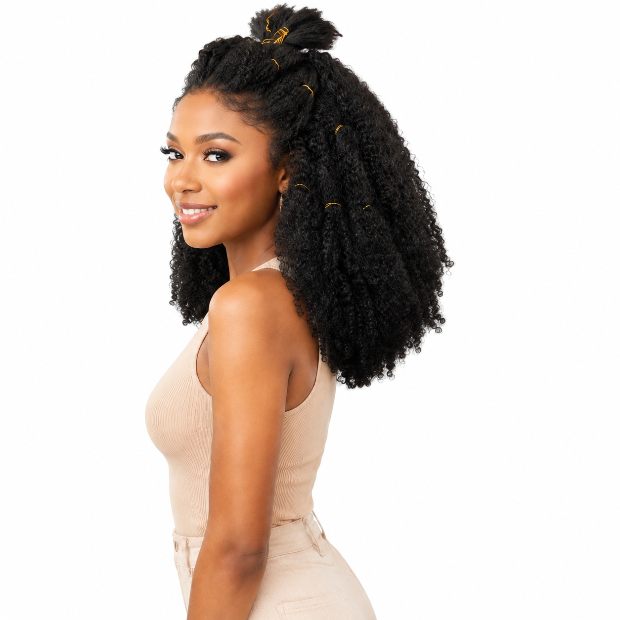 K&amp;C Hair World Afro Kinky Bulk Synthetic Hair