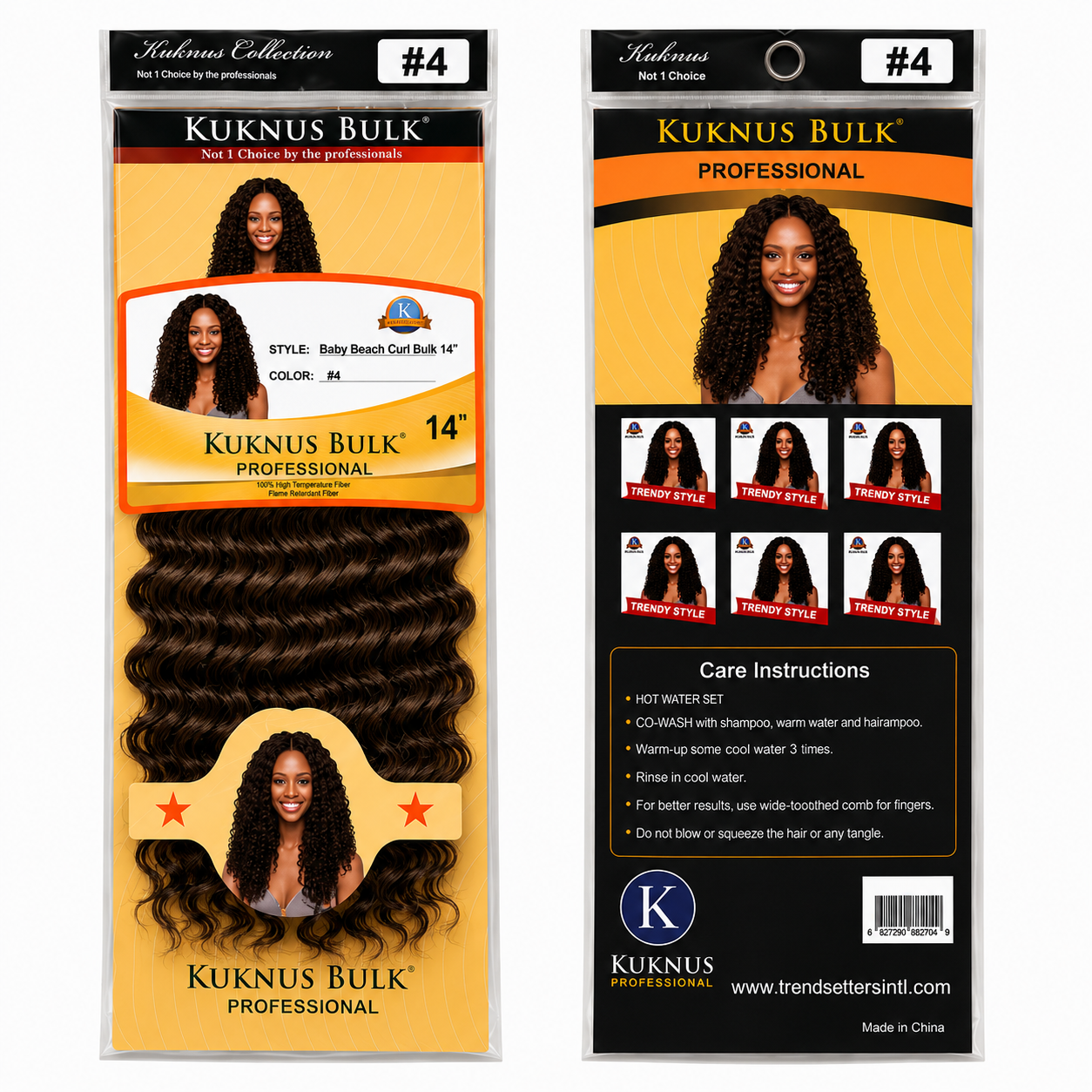 Kuknus Baby Beach Curl Bulk Synthetic Braids Hair 14"