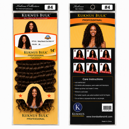 Kuknus Baby Beach Curl Bulk Synthetic Braids Hair 14"