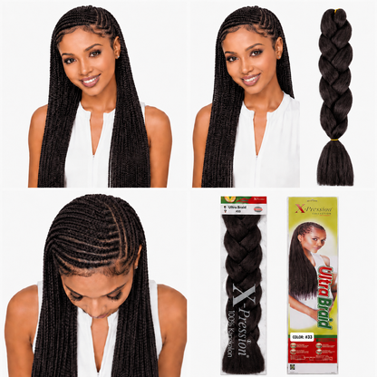 X-Pression Ultra Braids Non-Stretched Kanekalon Braiding Hair 82"
