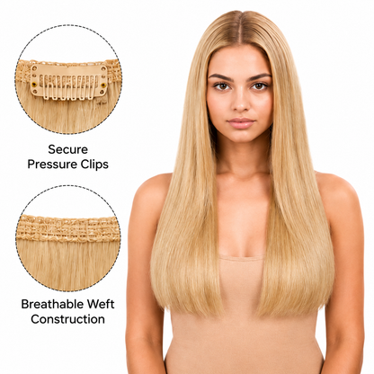 Darbro Doja Synthetic Silk Press Straight Clip-In Hair Extensions 18"
