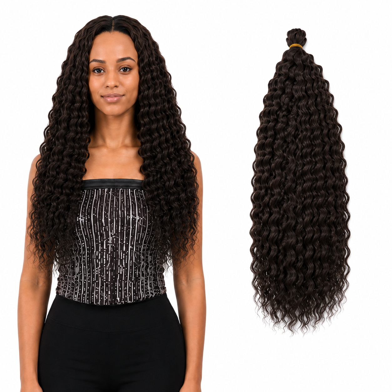 Kuknus Brazilian Bulk Synthetic Braids Hair 20"