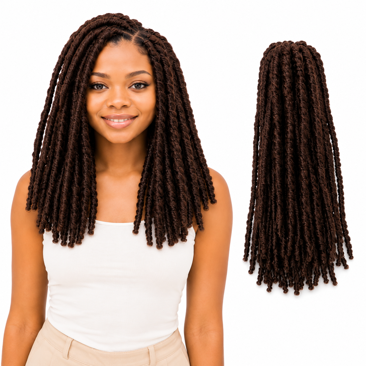Kuknus Synthetic Baby Dread Locks Bulk 14"