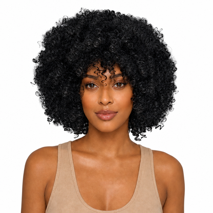 Black Angle Dita - Synthetic Short Spiral Curly Hair Wig