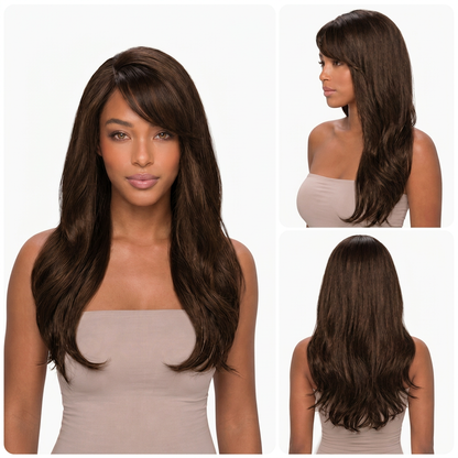 Kuknus Lace Komal Synthetic Lace Front Wig with Side Bangs