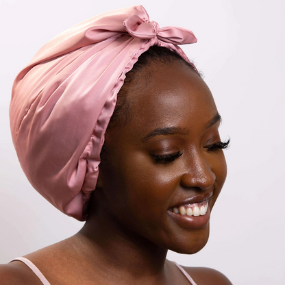 Only Curls Satin Sleep Turban Dusty Rose