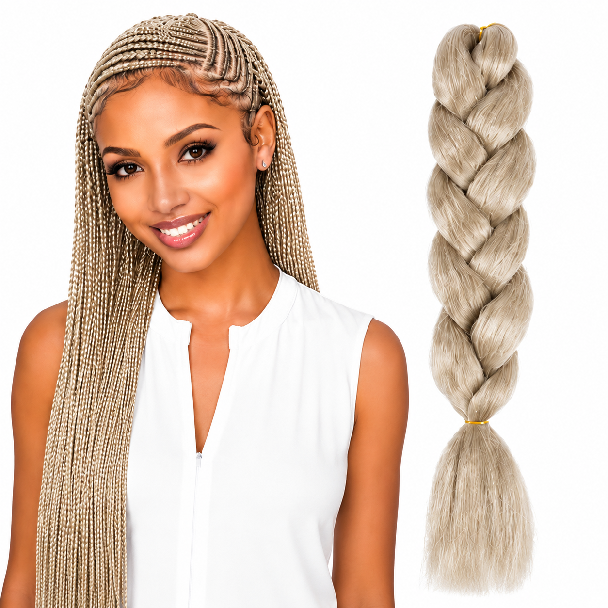 X-Pression Ultra Braids Non-Stretched Kanekalon Braiding Hair 82"