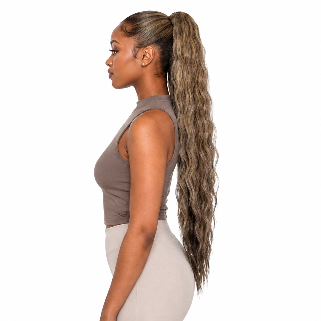 Kuknus Synthetic Peruvian Girl Ponytail 30’’