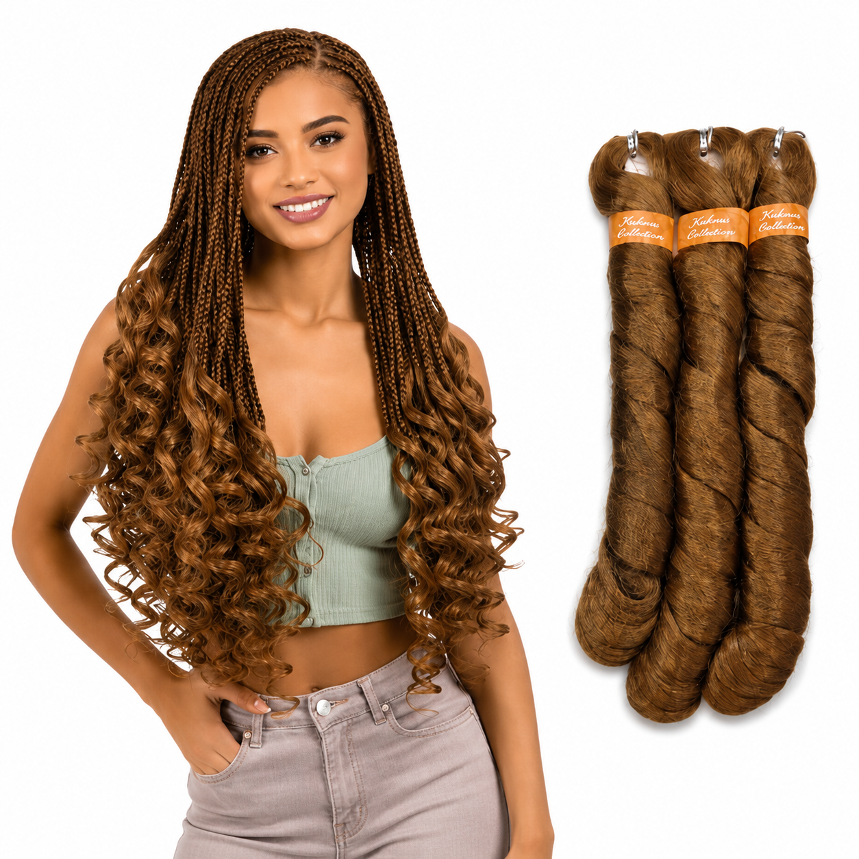 Kuknus Synthetic 3x French Curl Bulk 22"