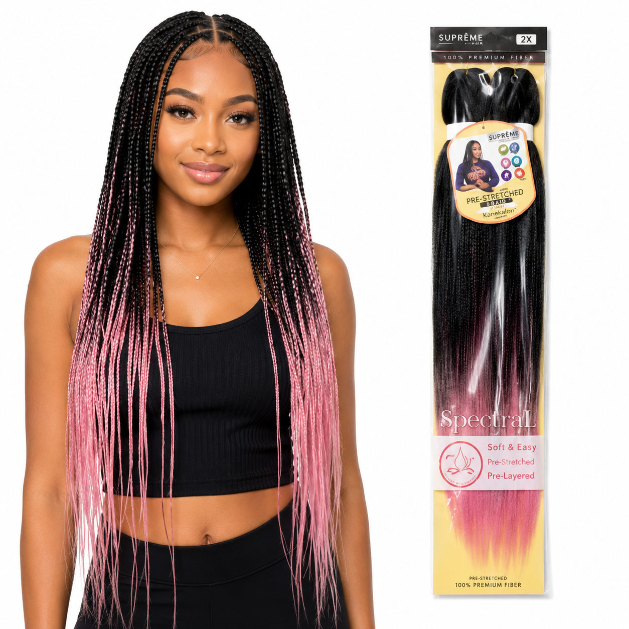 Kuknus Braids 2x Value Pack Pre-Stretched 26"