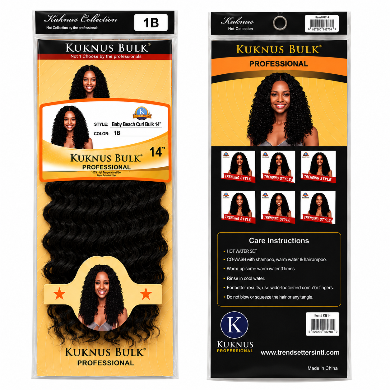 Kuknus Baby Beach Curl Bulk Synthetic Braids Hair 14"