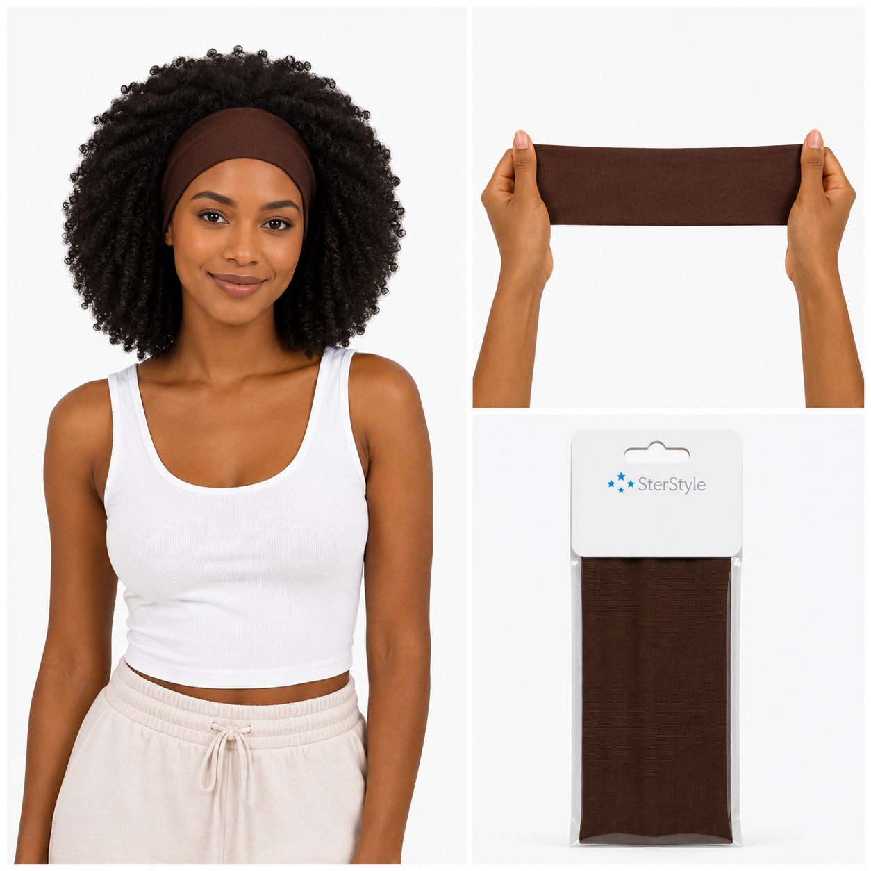 Wide Elastic Stretch Headband for Hair &amp; Wigs