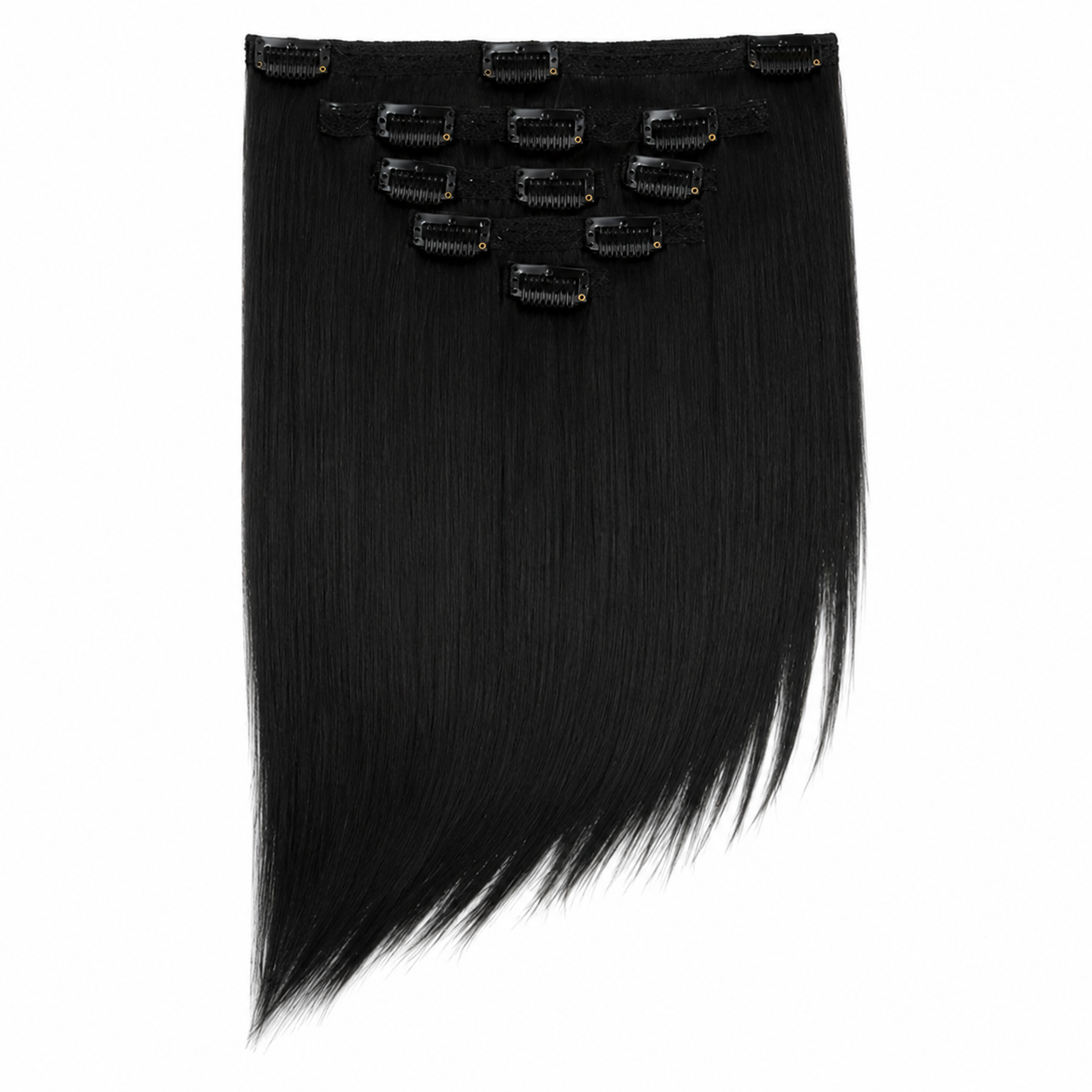 Kuknus Euro Clip-In Straight Synthetic Hair Extensions 18"