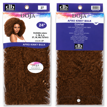 Darbro Doja Style Afro kinky bulk Synthetic Hair 24