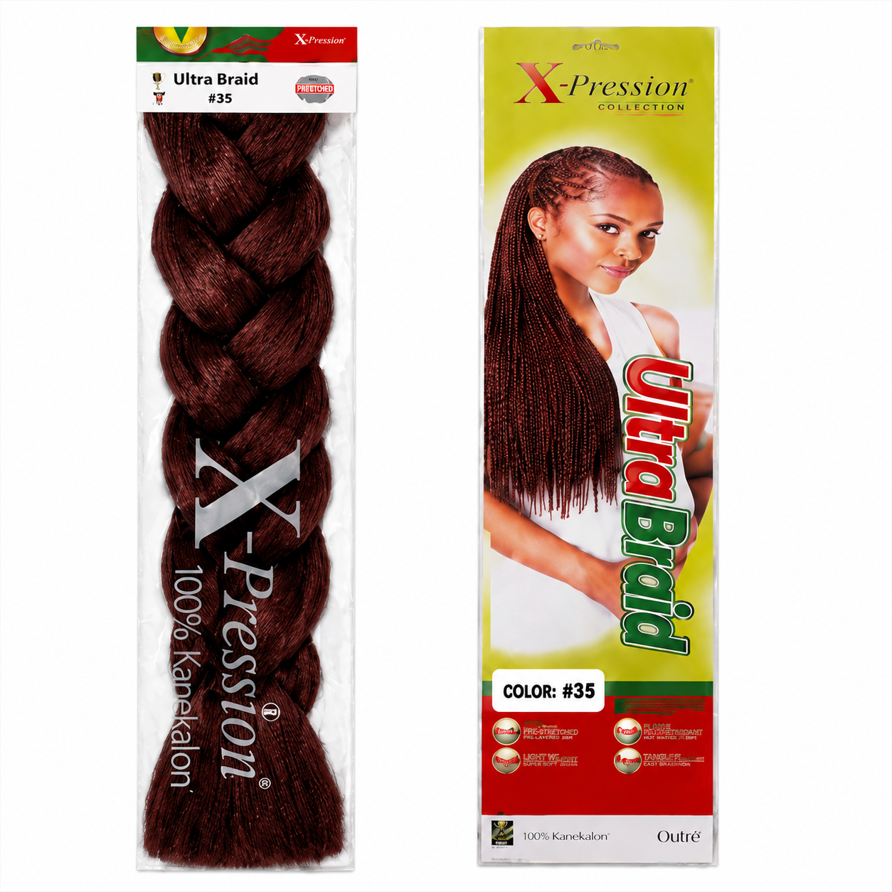 X-Pression Ultra Braids Non-Stretched Kanekalon Braiding Hair 82"