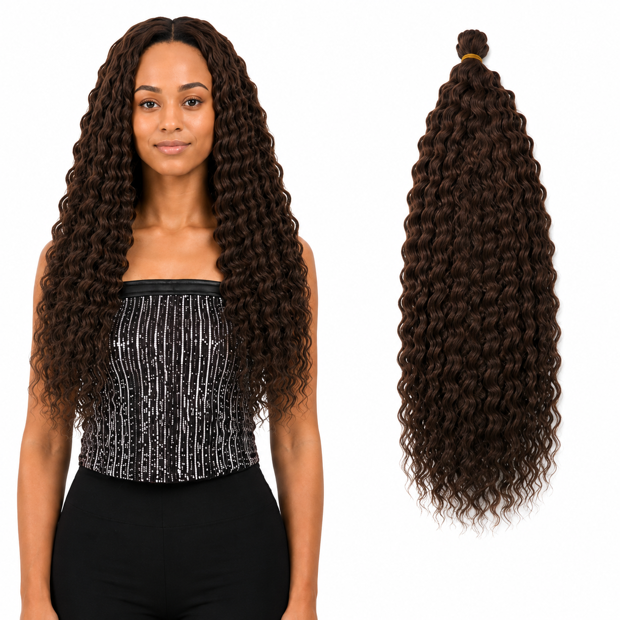 Kuknus Brazilian Bulk Synthetic Braids Hair 20"