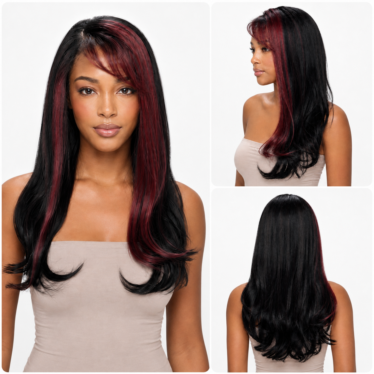 Kuknus Lace Komal Synthetic Lace Front Wig with Side Bangs