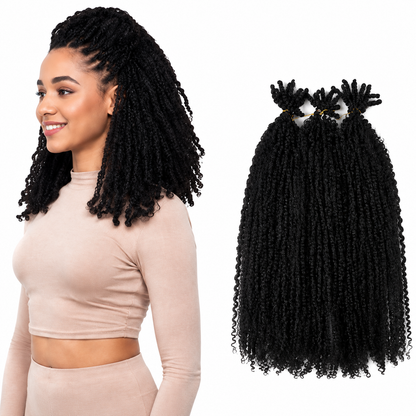 Kuknus Style Pre Streched Popp-In-Twist Bulk Synthetic Hair
