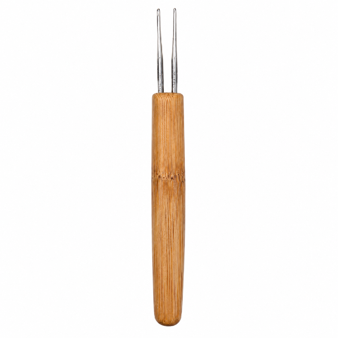 Bamboo Handle Double Needle Crochet Hook