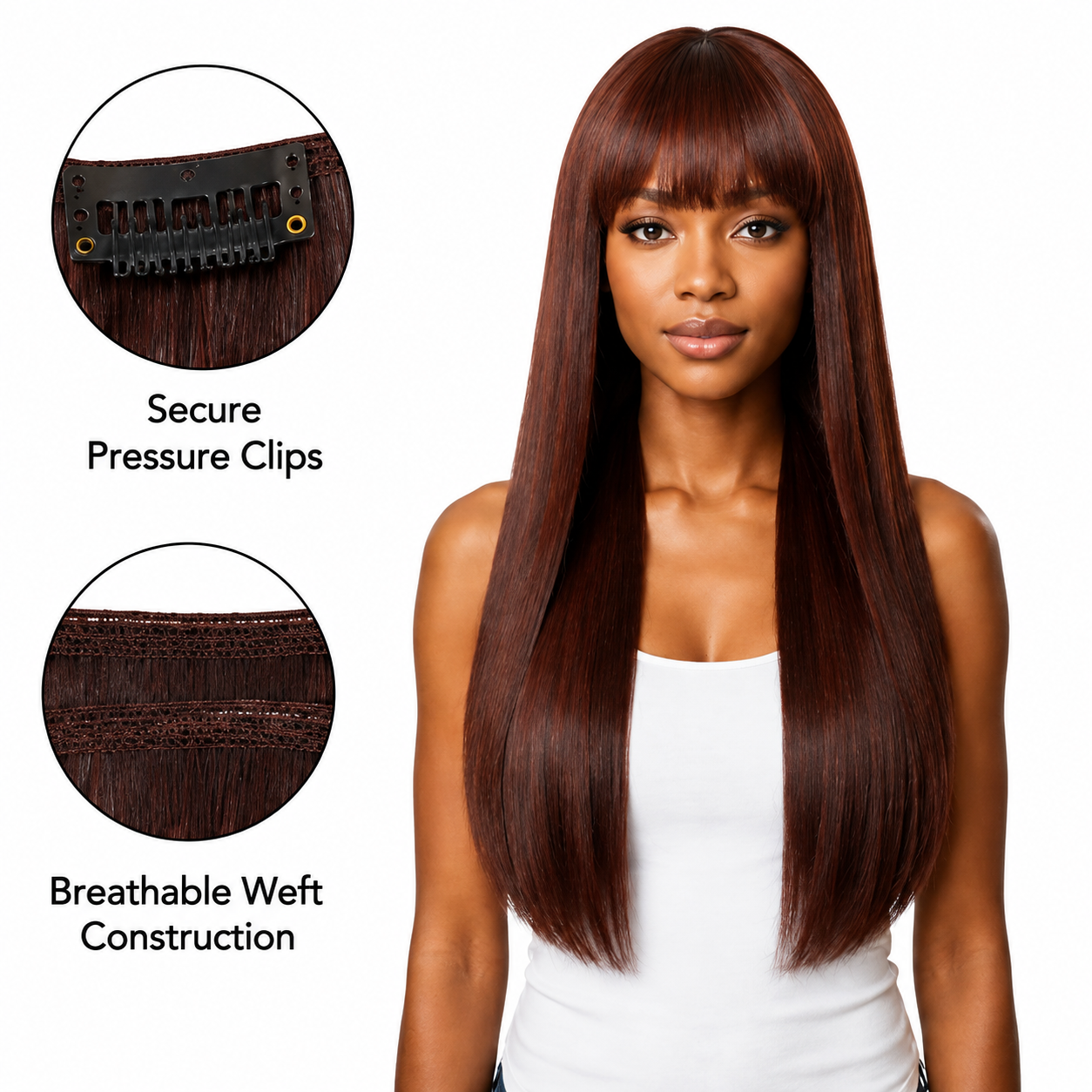 Sleek Synthetic Fashion Idol 101 Clip-In Hair Extensions 18"