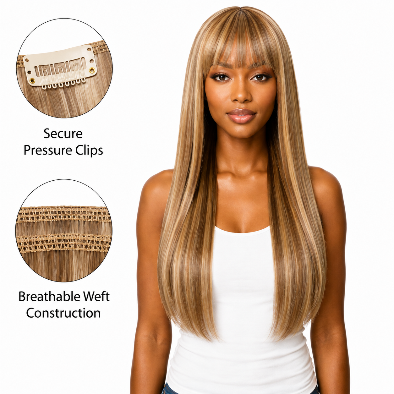 Sleek Synthetic Fashion Idol 101 Clip-In Hair Extensions 18"