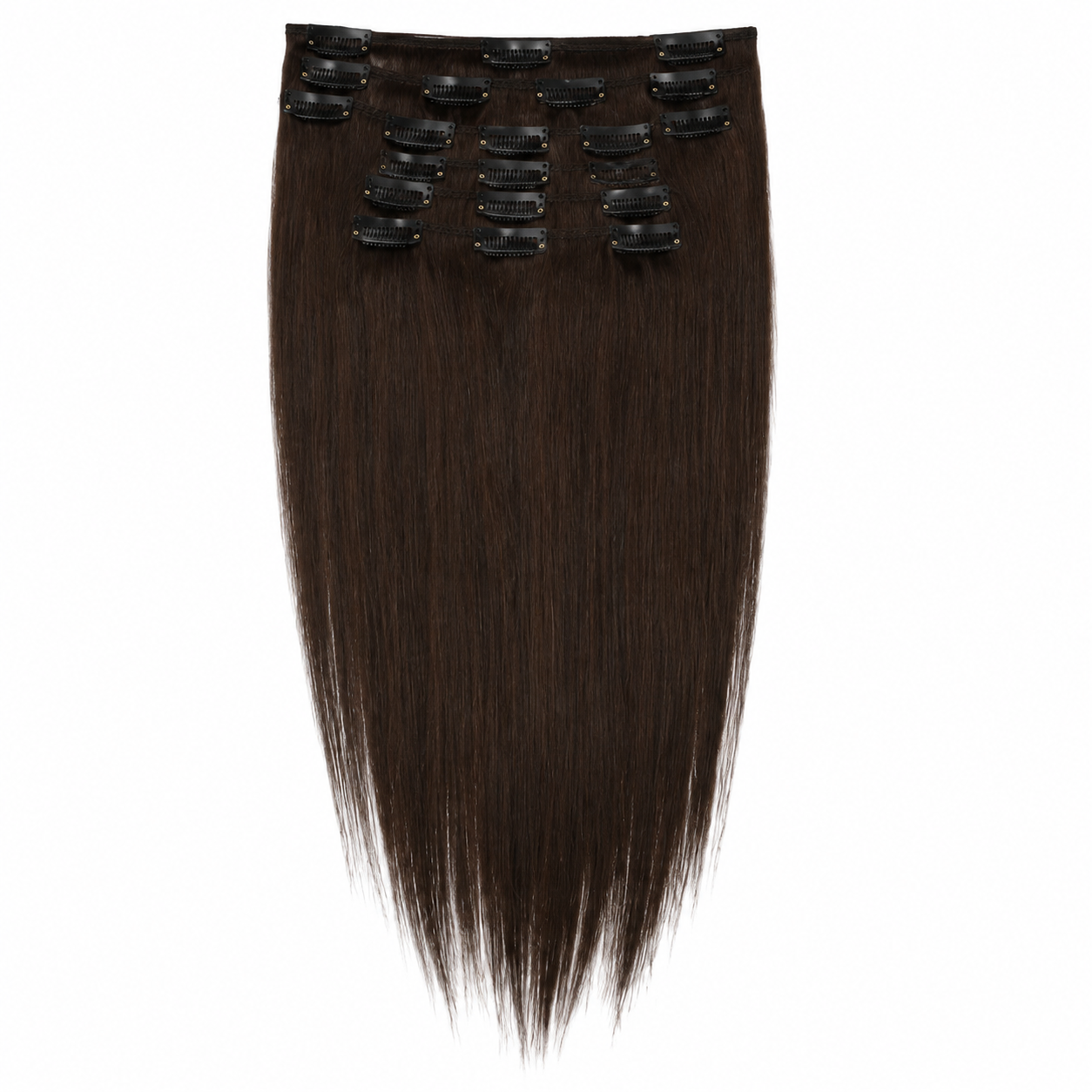 Darbro Doja Synthetic Silk Press Straight Clip-In Hair Extensions 18"