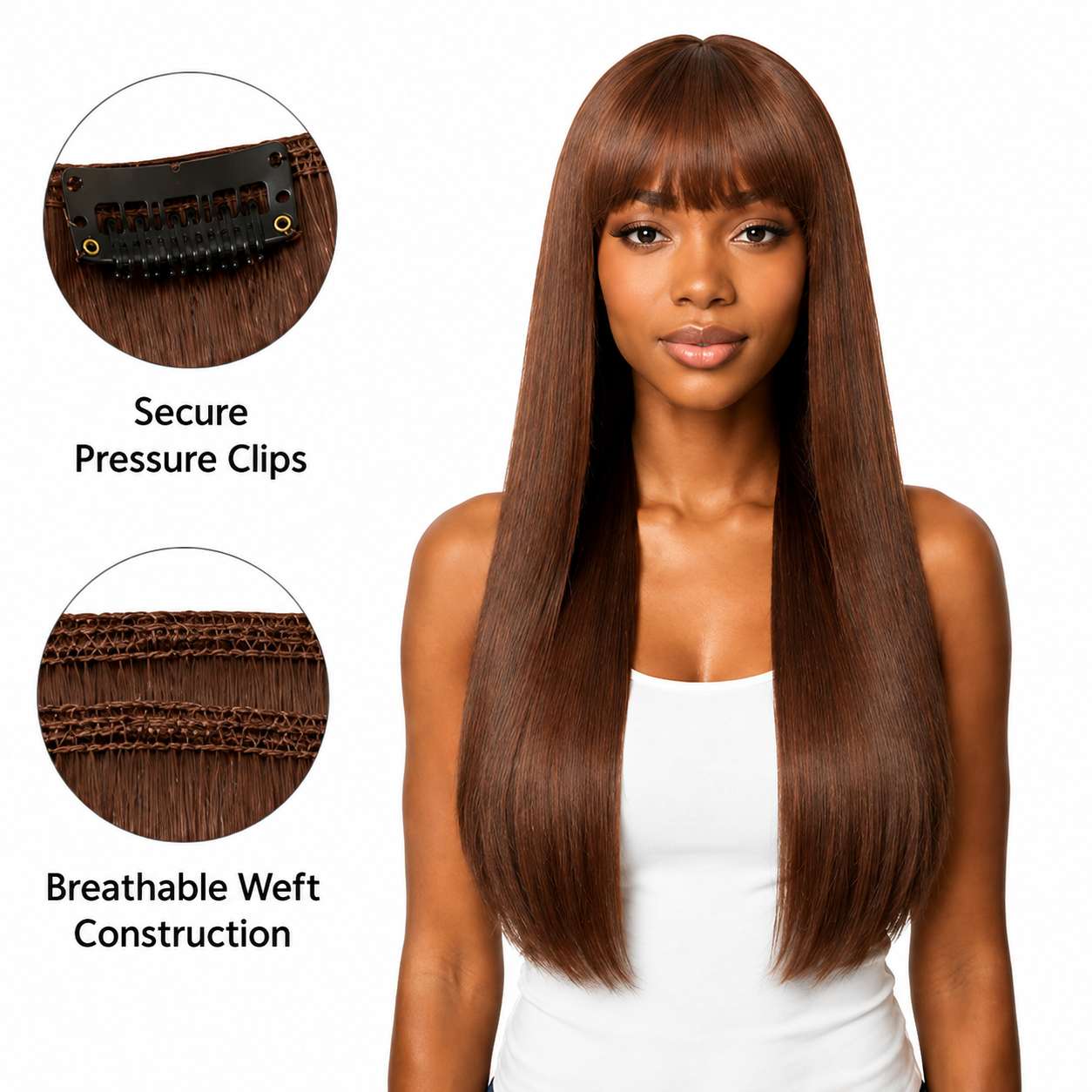 Sleek Synthetic Fashion Idol 101 Clip-In Hair Extensions 18"