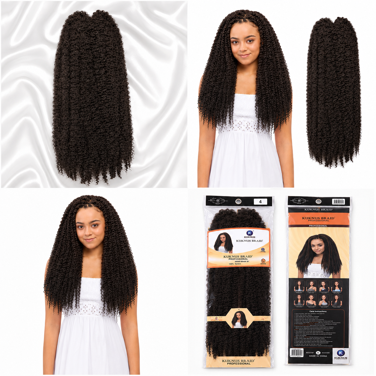 Kuknus Style Marley Braid Bulk Synthetic Braiding Hair 20