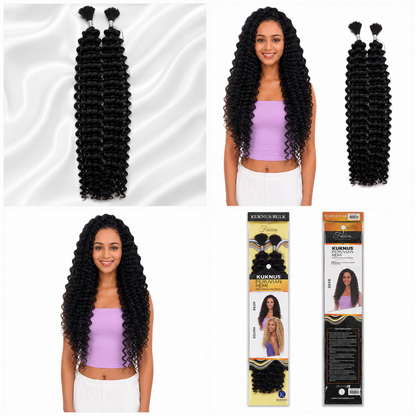 Kuknus Peruvian Remi Style Boho Water Bulk Synthetic Hair