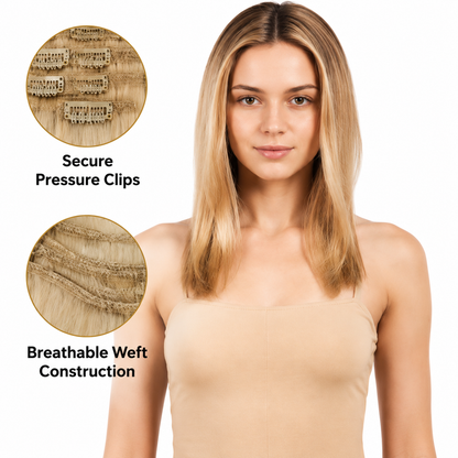 Darbro Doja Silk Press Straight Clip-In Synthetic Hair Extensions 18"