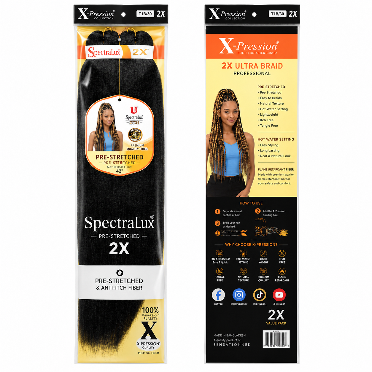 Kuknus Braids 2x Value Pack Pre-Stretched 26"