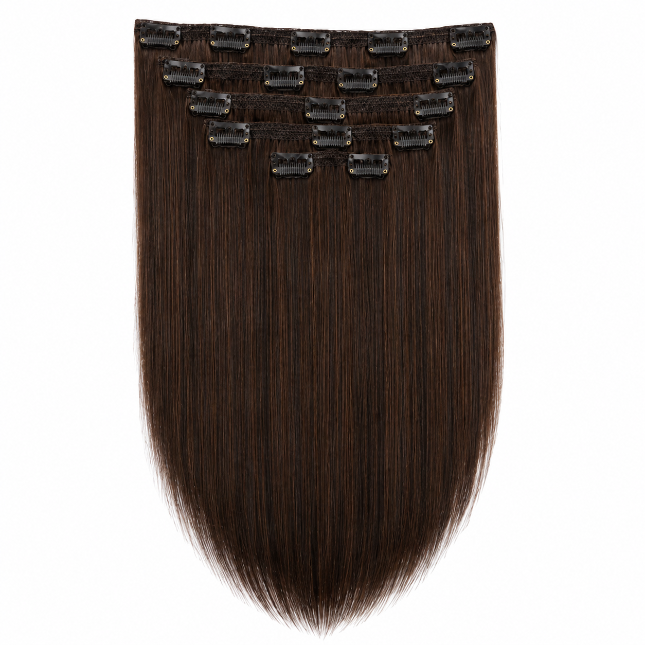Kuknus Synthetic Euro Straight Clip-In Hair Extensions 18"