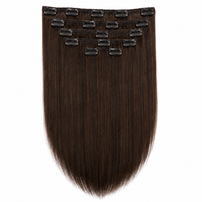 Kuknus Synthetic Euro Straight Clip-In Hair Extensions 18"