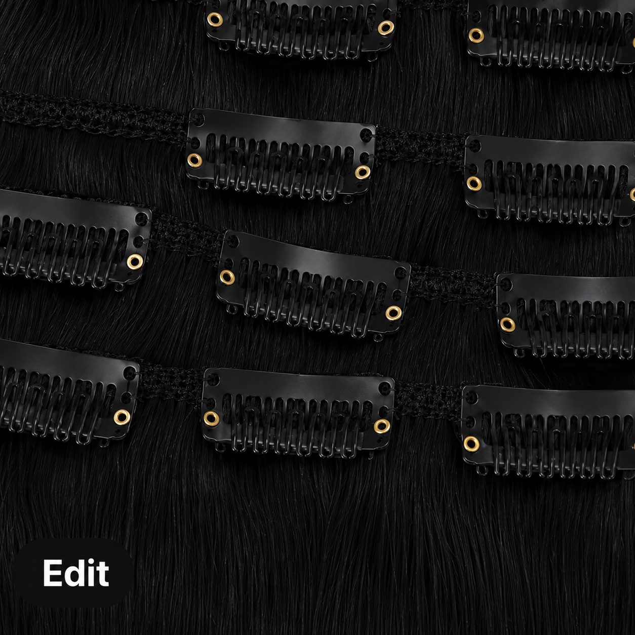 Darbro Doja Synthetic Silk Press Straight Clip-In Hair Extensions 18"