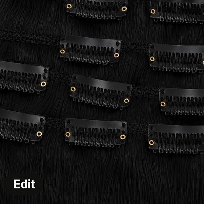 Darbro Doja Synthetic Silk Press Straight Clip-In Hair Extensions 18"