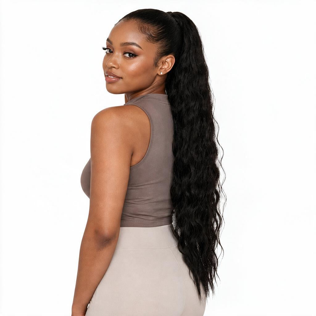 Kuknus Synthetic Peruvian Girl Ponytail 30’’