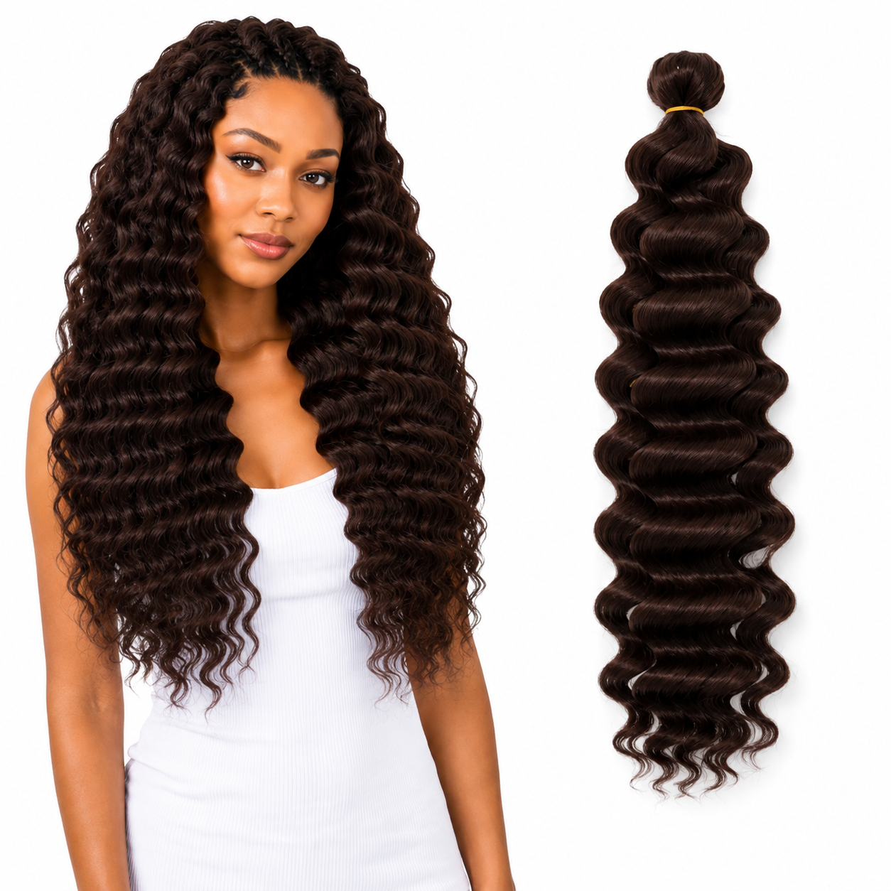 Kuknus Style Deep Twist Bulk Synthetic Braiding Hair
