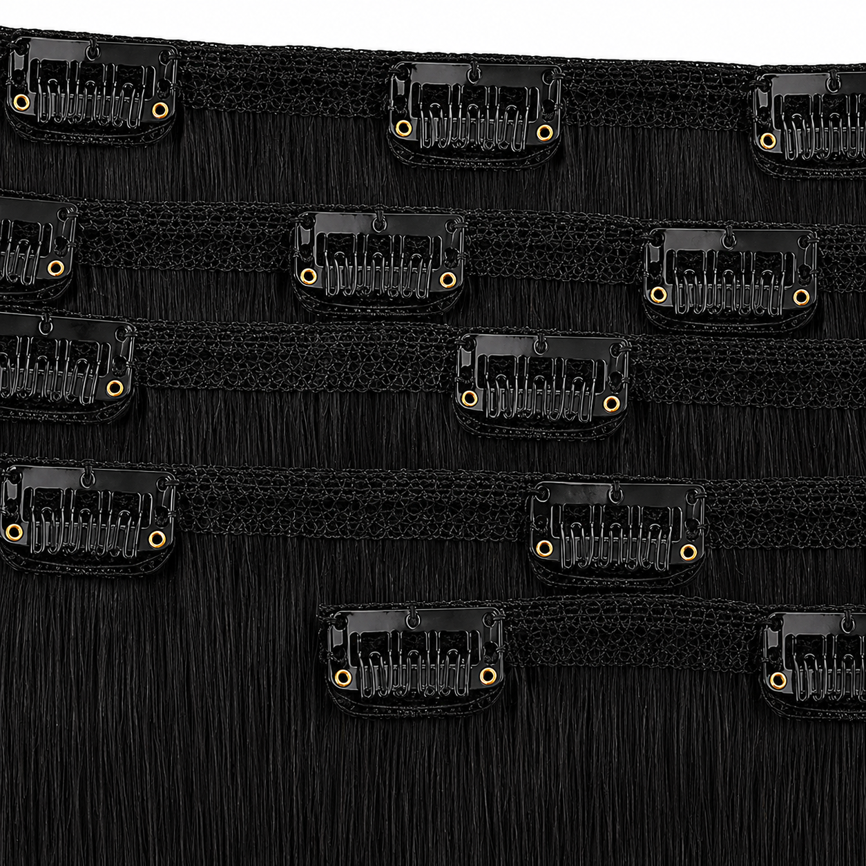 Kuknus Synthetic Euro Straight Clip-In Hair Extensions 18"