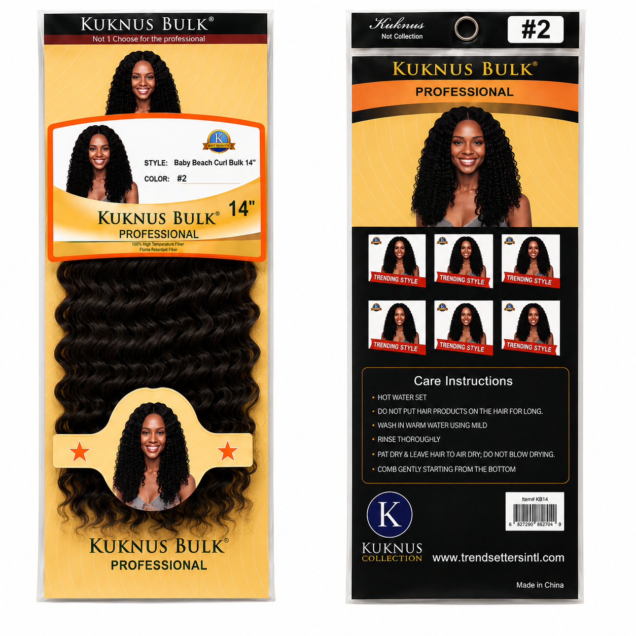 Kuknus Baby Beach Curl Bulk Synthetic Braids Hair 14"