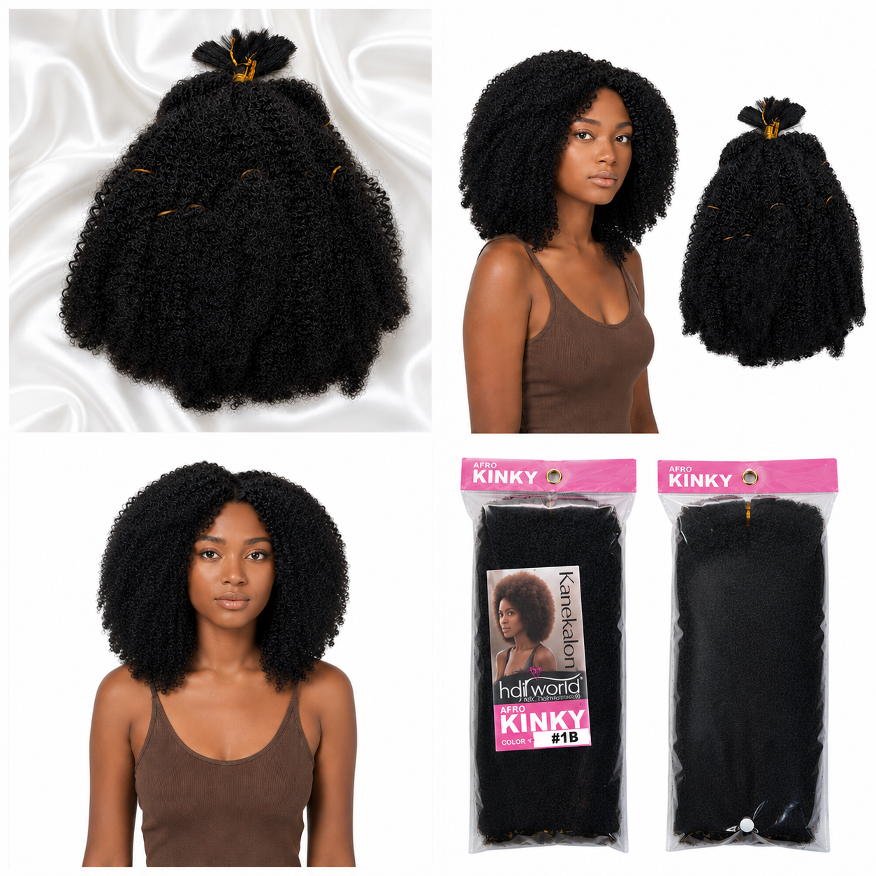 K&amp;C Hair World Kanekalon Afro Kinky Bulk Synthetic Hair