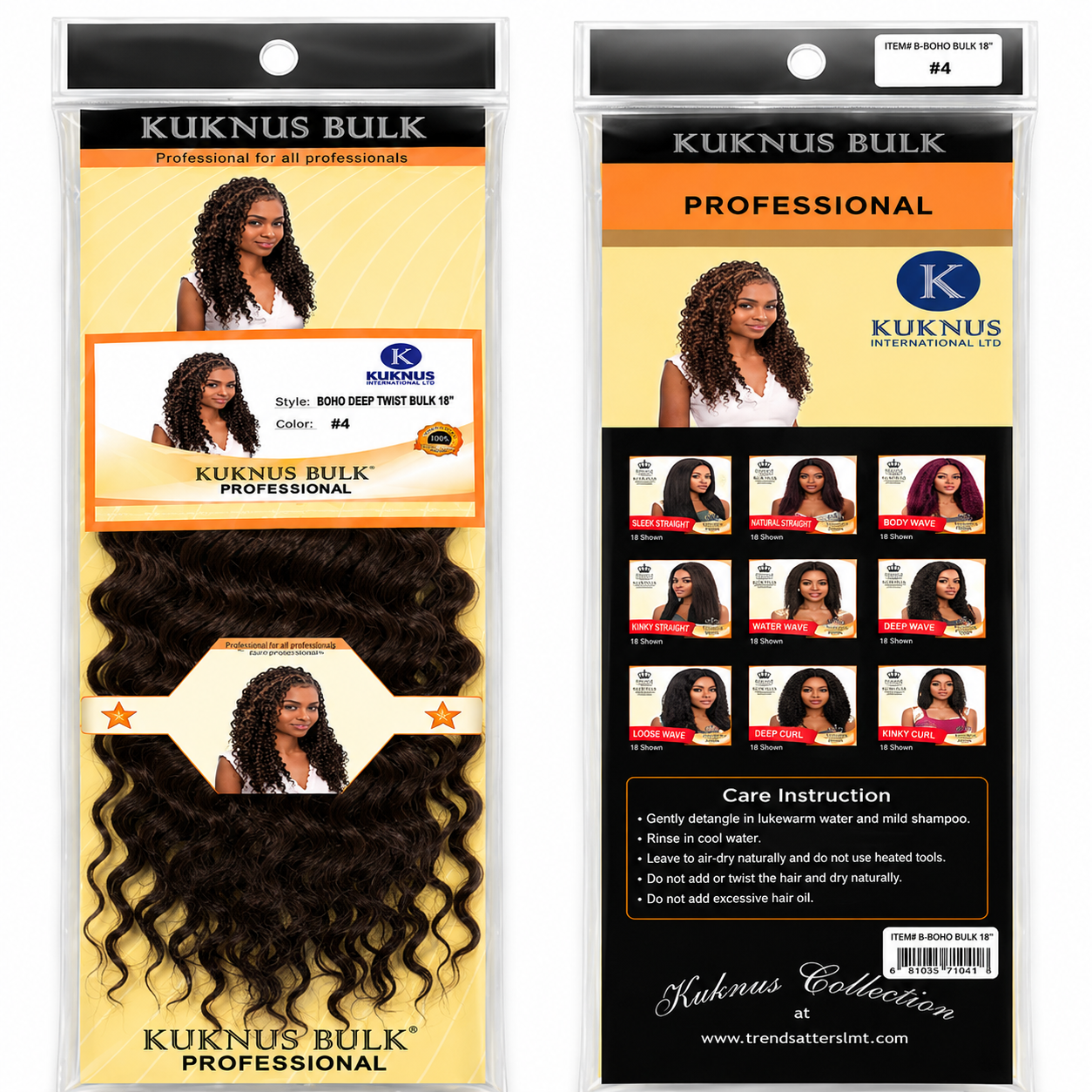 Kuknus Baby Deep Twist Bulk Synthetic Braiding Hair