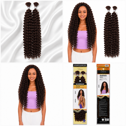 Kuknus Peruvian Remi Style Boho Water Bulk Synthetic Hair