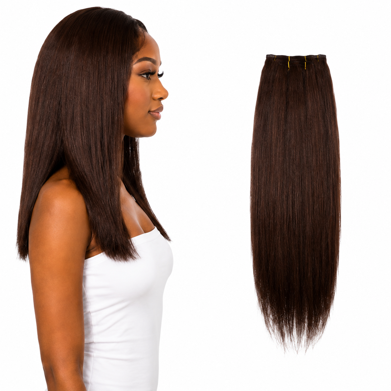 Ei Luxury 100% Human Hair 7 Pcs Clip-in Extensions 16"