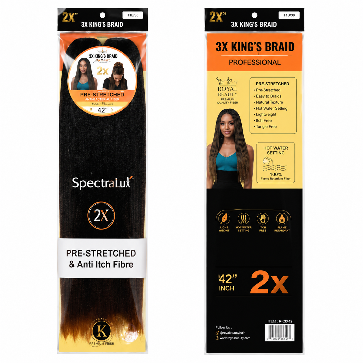 Kuknus Braids 2x Value Pack Pre-Stretched 26"