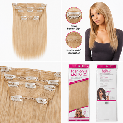 Sleek Fashion Idol 101 Synthetic Clip-In Hair Extensions 18"