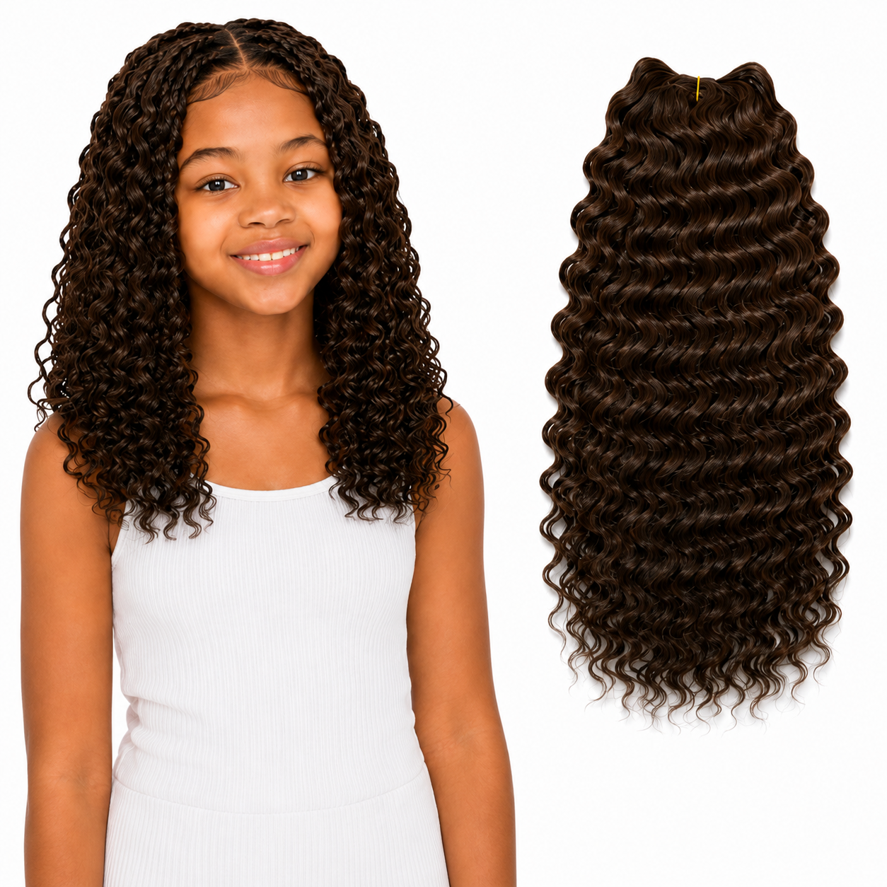 Kuknus Synthetic Baby Beach Curl Bulk 14"